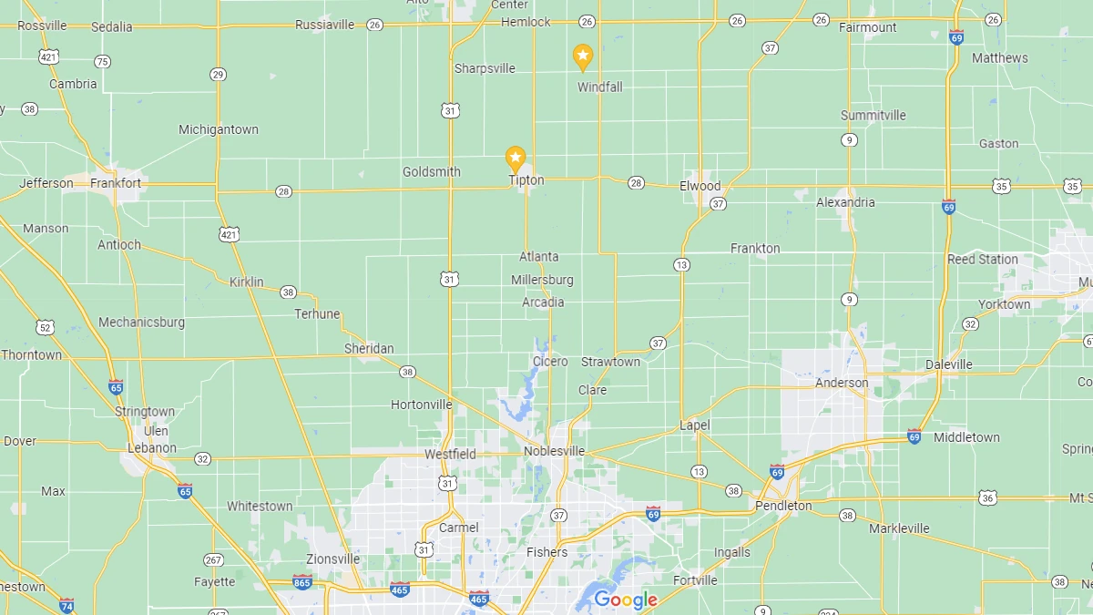 Map of our locations on Google Maps.